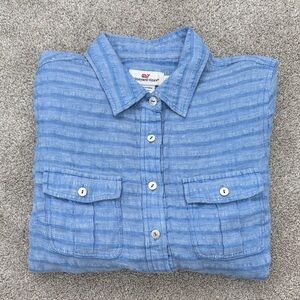 Vineyard Vines 100% Linen Popover Style Women’s Shirt